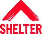 Red logo of Shelter