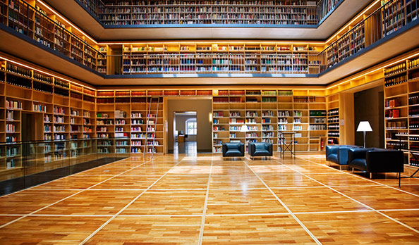 Perspective view of a library