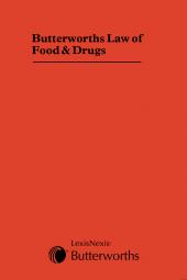 Butterworths Law of Food and Drugs cover