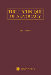 Munkman: The Technique of Advocacy cover