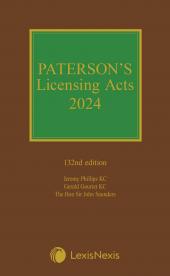 Paterson's Licensing Acts 2024 including CD-ROM cover